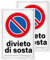 YIKIADA 2 Pezzi Cartello Divieto di Sosta Lasciare libero il Passaggio in Alluminio per Esterno Metallo 20 x 30 cm