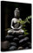 CXHOSTENT Buddha Leinwand Wandbilder Schwarz Weiß Zen Stein Kunstdrucke Spa Bild Zen spirituelle Dekoration für Yoga Meditationsraum (C, 40.00 x 60.00 cms)