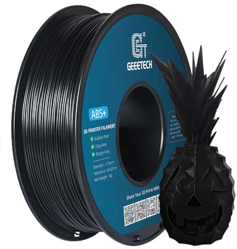 GEEETECH ABS+ Filament 1,75mm für 3D Drucker, Schwarz