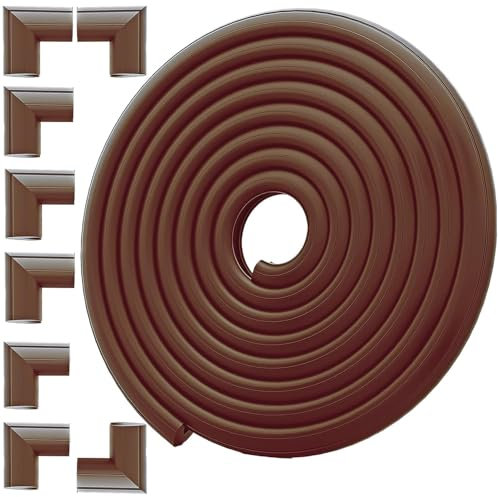 Dekukar Kind Möbel Stoßfänger Baby Proofing (Große 4.4M Rand 8 Eckschutz), Schwerlast Soft NBR Kantenschutz Schaumstoff, Tischkantenschutz Ecken für Schublade (Vorgeklebt, Baby Kopfschutz)