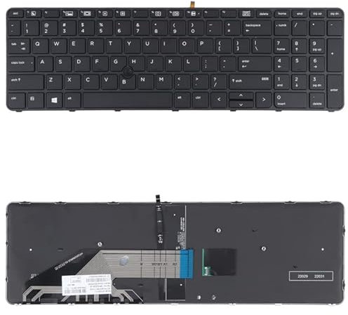 Teclado de repuesto para laptop HP Probook 650 G2 G3 655 G3 450 G3 841137-001 versión de EE. UU. Teclado con retroiluminación y puntero