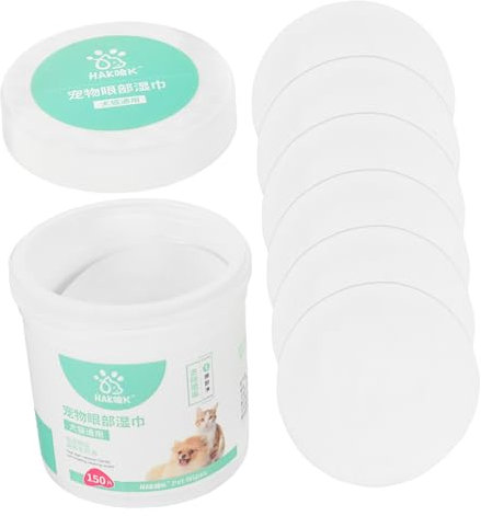 Toddmomy Lingettes Nettoyantes Pour Yeux Et Oreilles De Chien Et Chat, 300 PièCes, Tissu Doux En Coton Et Abs, IdéAl Pour Toilettage Et Nettoyage Des Larmes Et Pattes