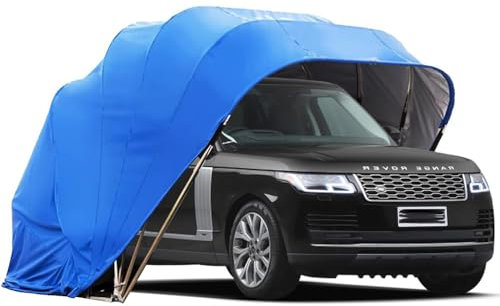 Extra große tragbare Garage, faltbares, Robustes Autodach, allwetterfester Carport, Auto-Sonnenschutz für den Außenbereich, LKW, Boot, SUV,6.4 * 2.8 * 2.65M