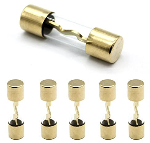 Paquete de fusibles AGU de cristal chapado en oro de 10x38(5pcs,50A)