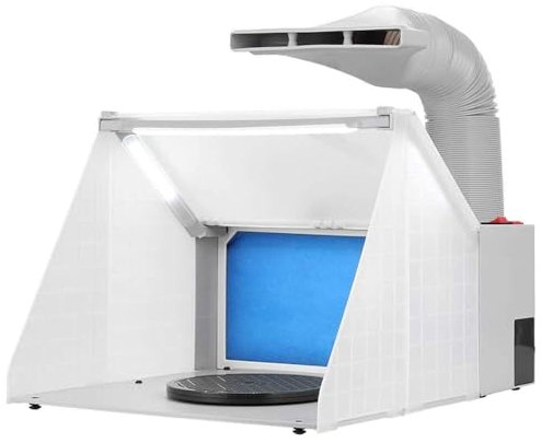 Double Fans Spray Booth Kit Portable Paint Booth Extractor Fan with Filter Led Lights and Adjustable Knobs ?for Painting, Model Hobby,Crafts,Nails,Cake