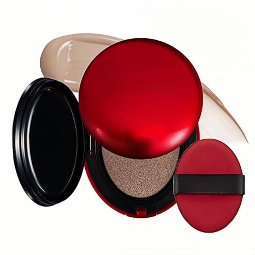 Cushion Foundation Make-up für Glashaut,Super Fit Cushion Foundation, lang anhaltende leichte, aufbaubare Deckkraft, halbmattes natürliches Finish (27N)