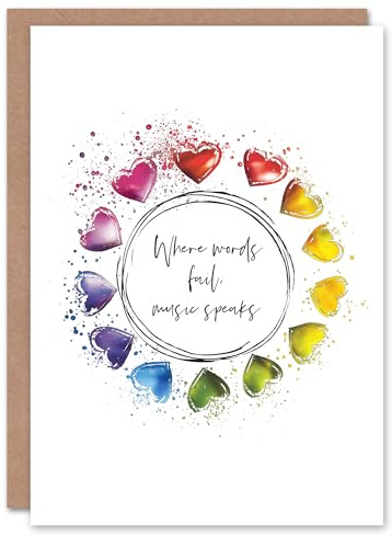 Artery8 Marriage Poem Music Hans Christian Andersen Rainbow Blank For Him Or Her Art Wedding Card