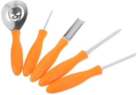HOLIDYOYO 5stücke Teiliges Kürbis Schnitzset Für Halloween Pumpkin Carving Tools Für Kreative Kürbis-laternen Und Kunstprojekte Hochwertige Langlebige Werkzeuge Für Besondere Anlässe