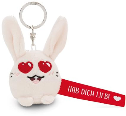 NICI Schlüsselanhänger Hase Hab dich lieb! rot 5cm