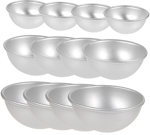 JEWEDECO Halbkreis-backform Halbkugel-form-set 12-teilig Badesalz-formen Für Einfaches Entformen