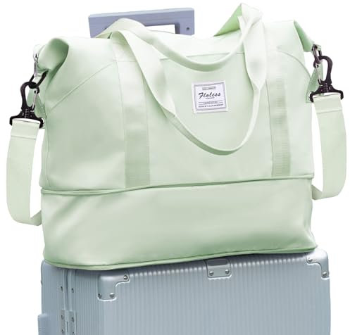 Reisetasche Damen Sporttasche 40x20x25 Ryanair Handgepäck Tasche Weekender Bag Schwimmtasche Wasserdicht Travel Duffle Bag Fitnesstasche Trainingstasche Frauen für Reise Gym,J20-Mintgrün