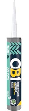 OB1 TilersPal Hybrid Adhesive 290ml - Interior & Exterior - Works on Damp Surfaces - Strong & Quick Curing - Ultimate Solution for Sticking, Fixing & Repairing Tiles