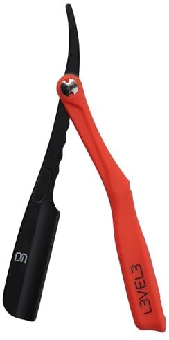 L3VEL3 Milly Clutch Razor Holder Red | Hervorragende Griffigkeit und Kontrolle, präzise Rasierunterstützung, sicherer Rasierhalter, professioneller Friseurgebrauch