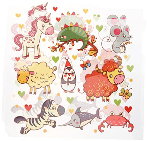 Uonlytech 2hojas Papel Transfer Termoadhesivo Para Ropa Animal Divertido Parches Para Camisetas Jeans Gorras Diy Decoración Textil