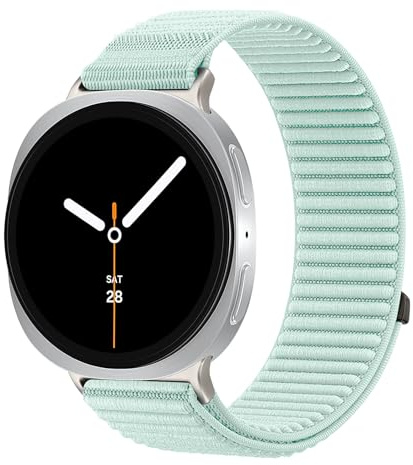 YuiYuKa Ein Klick Nylon Armband für Samsung Galaxy Watch 9 8/8 Classic Band | Elastisch Stoff Sport Loop Armbänder Verstellbare Ersatzarmband für Samsung Watch 8 9 40mm 44mm/8 Classic 46mm Herren Damen