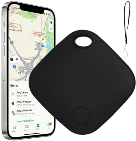 iTagPro GPS Tracker, Bluetooth Two-Way Smart Finder, Replaceable Battery, for Elderly, Pets, Keys, Backpack, Suitcase (Black(IOS))