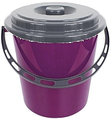 5 oder 10 Liter Eimer Lebensmittelecht Futter PUTZEIMER Plastik Kunststoff WASSEREIMER Gastronomie (Lila, 10 Liter)
