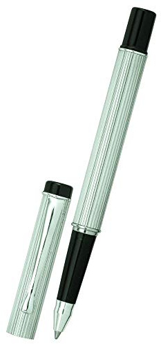 Cesare Emiliano 925er Sterling Silber ECO Kugelschreiber Guillochierung/Liniendesign
