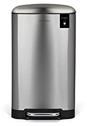 Les Collectors Papelera de cocina de pedal Acero inoxidable n°712 Capacidad 30 L, Compacto, Práctico, Cubo interior extraíble, Diseño, Duradero, Cierre silencioso de la tapa