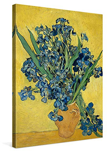 PICANOVA – Vincent Van Gogh Irises May 30x40 cm – Bild auf Leinwand – Leinwandbild – Premium Leinwanddruck – Kunstdruck Auf 2cm Holz-Keilrahmen Für Schlaf- Und Wohnzimmer