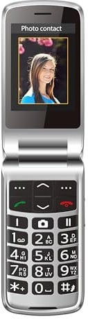 beafon, SL645, Silverline, Großtastentelefon, Seniorenhandy mit SOS Notruftaste, Klapphandy, XXL Innendisplay 2,8 Zoll(7,11cm)/ XXL Farbaußendisplay 1,77 Zoll(4,49cm), Kamera 3,0 MP, Silber