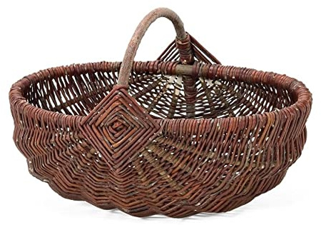Weidenprofi Weidenkorb, Erntekorb aus Weide, oval mit Henkel, Größe (LxBxH): 45 x 30 x 18 cm