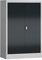 Aktenschrank Metallschrank mit 2 Türen, 1200 x 800 x 380 mm Mehrzweckschrank abschließbar (RAL 7035/7016 lichtgrau/anthrazitgrau)