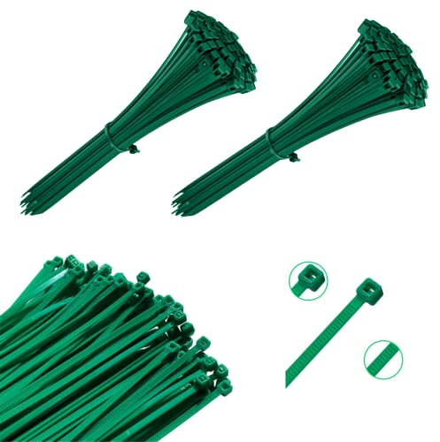Viceree 200 Fascette Plastica VERDE Universali - 3.6x200mm - Fascette Elettricista, Raccogli Cavi, Set di Fascette per Cablaggio, Uso Domestico ed Industriale, Fascette Verde di Alta Qualità