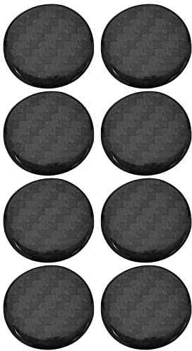 YINETTECH 8PCS Car Door Lock Keyhole Stickers Anti-Rust Protective Cap Trim Epoxy Sticker Cover Self-adhesive Car Exterior Door Lock Keyhole Accessories 20mm Carbon Fiber