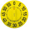 TimeTEX Tafel-Zeitdauer-Uhr XL Ziffern magnetisch gelb - Durchmesser 20 cm - roter Zeiger - läuft ohne Batterien - 62638