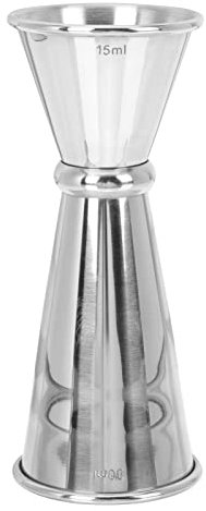 Cusstally Jigger da Cocktail Doppio in Stile Giapponese Jigger da caffè Jigger in Acciaio Inossidabile Misura Pratica Jigger Strumento da Bar Argento Attrezzature for la Cucina