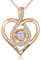 CDE EternalRose Halskette 925 Sterling Silber Schmuck Birthstone Kette Damen Herzkette Geburtsstein Herz Anhänger Weihnachten Valentinstag Hochzeit Jubiläum Geburtstag Freundin