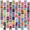 Qpout 70pcs Hippie Trippy Ästhetische Bilder Poster Wandcollage Kit, Psychedelische Poster Wand Ästhetische Bilder Cool Abstrakt DIY Neon Rock Trippy Schlafsaal Dekor Display für Erwachsene (4x6inch)