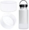 Linkidea Water Bottle Boot Compatible with Hydro Flask Wide Mouth Flex Cap/Straw Lid/Chug Cap 32oz/40oz, Silicone Bottle Bottom Sleeve Cover Protector, Bottle Bumper (Clear / 2 Pack)