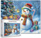 Weihnachten Schneemann 1000 Stück Jigsaw Puzzles Erwachsene Winter Schnee Xmas Landschaft Jigsaw Puzzle für herausfordernde Familie Aktivität Spiel Winter Schnee Kunstwerk Puzzle Home Decor Geschenke