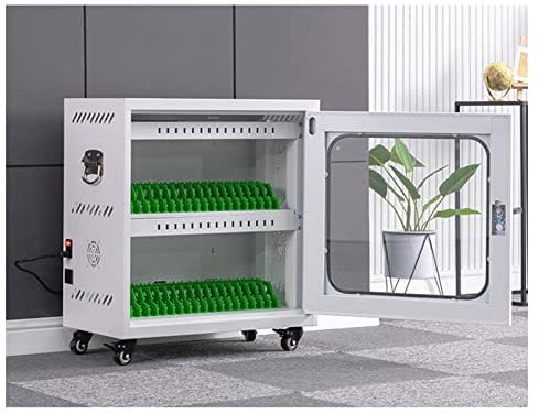 Multi Device Charging Station For Chromebook & 14'' Laptop - Fully Assembled Charging Station With Cable Management For Classroom