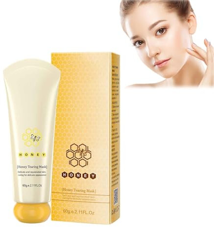 Glow Tulip Honey Tearing Mask, Honey Tearing Mask Glow Tulip, Honig Tränen Maske, Peel-Off Anti-Falten Maske, Reinigen Haut Schmutz Reinheit Reduzieren Trockenheit Rauheit Gesichts (1 Stück)