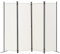 VEVOR Cloison de séparation en Tissu, séparateur de pièce Pliable à 4 Panneaux, paravent de confidentialité intérieur pour Bureau, Chambre, Salle à Manger, Maison, autoportant, 228x45x172,5 cm, Blanc