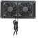 PETSTIBLE Ventilateur solaire avec batterie, kit de ventilateur d'échappement 12 W, kit de ventilateur solaire double pour serre et maison d'animaux domestiques