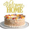 1 Stück Welcome Home Cake Topper Süßes Zuhause Tortendeko Neue Heimat Kuchen Deko für Hauseinweihung Thema Party Kuchen Dekoration Gold