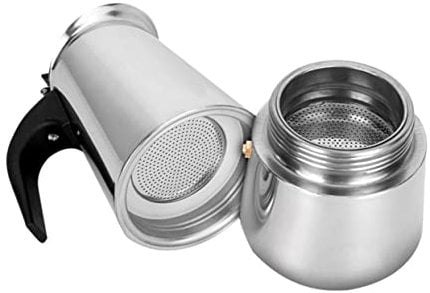 LAPYAPPE 1pieza Cafetera Espresso Inoxidable Para Cocina De Inducción y Gas Cafetera Portable Mango Antideslizante Para y