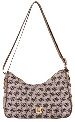 Laura Biagiotti Borsa Donna Linea Iselin, Nylon Trapuntato Impermeabile, Logo LB, Tracolla Regolabile, Dimensioni 29x10x17 cm, Dettagli Dorati, Scomparto con Zip ART.LB25W-105-1
