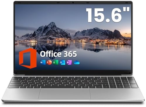jumper 15.6 inch Laptop with Office 365, 4GB RAM 128GB Storage, 1080 HD Display Laptops, 5205U Processor, USB3.0, 38Wh Battery, Portable Laptops for Business, School, and Work, Keyboard Film UK.