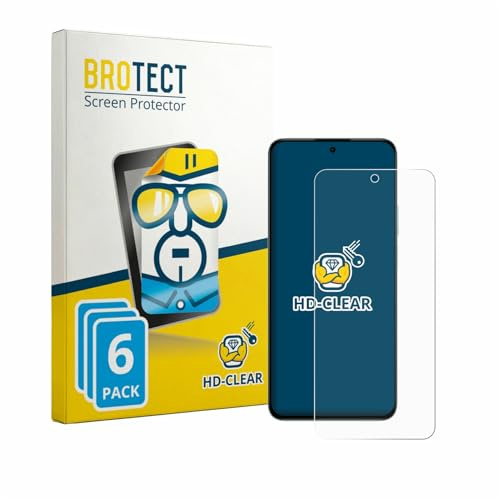 BROTECT 6 Stück Schutzfolie für Honor Play 80 Pro Displayschutz Folie Made in Germany, Ultra-Klar