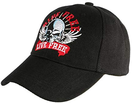 Nyls Schirmmütze Biker Schwarz Live Free Ride Free Baseball Mütze Kappe Herren Gr. Einheitsgröße, Schwarz