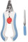 OMEM Bird Nail Clippers with Grinding Nail Tool Parrot Claw Care Budgies Sunbirds Cockatiel Pet Nail Scissors (L,Blue)