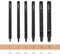 OWDEN Professionelles Lochstanzer-Set aus Leder, Größe 1,0–5,0 mm, Schwarz, Stahl, manuell, 6 Löcher, inklusive Mini-Schneidematte, 6-teilig
