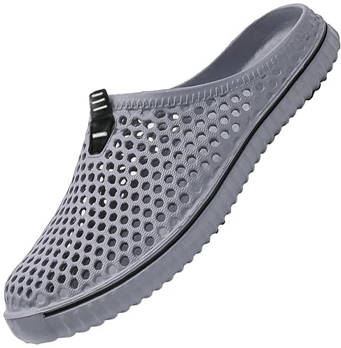 SAGUARO Uomo Donna Spiaggia Traspirante Pantofole Leggero Flessibile Estate Sandali Anti-scivoloso Unisex Clogs Piscina Slippers 39EU Grigio