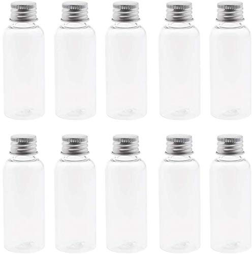 POFET 10 pz 50 ml Bottiglia di campionamento Liquido Oli Essenziali Crema per lozione Fiale di conservazione, Contenitore per condimenti, Vasetti di Succo