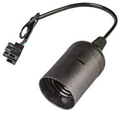 Poly Pool PP3496.2X Lampenfassung E27 vorverdrahtet mit Klemme schwarz